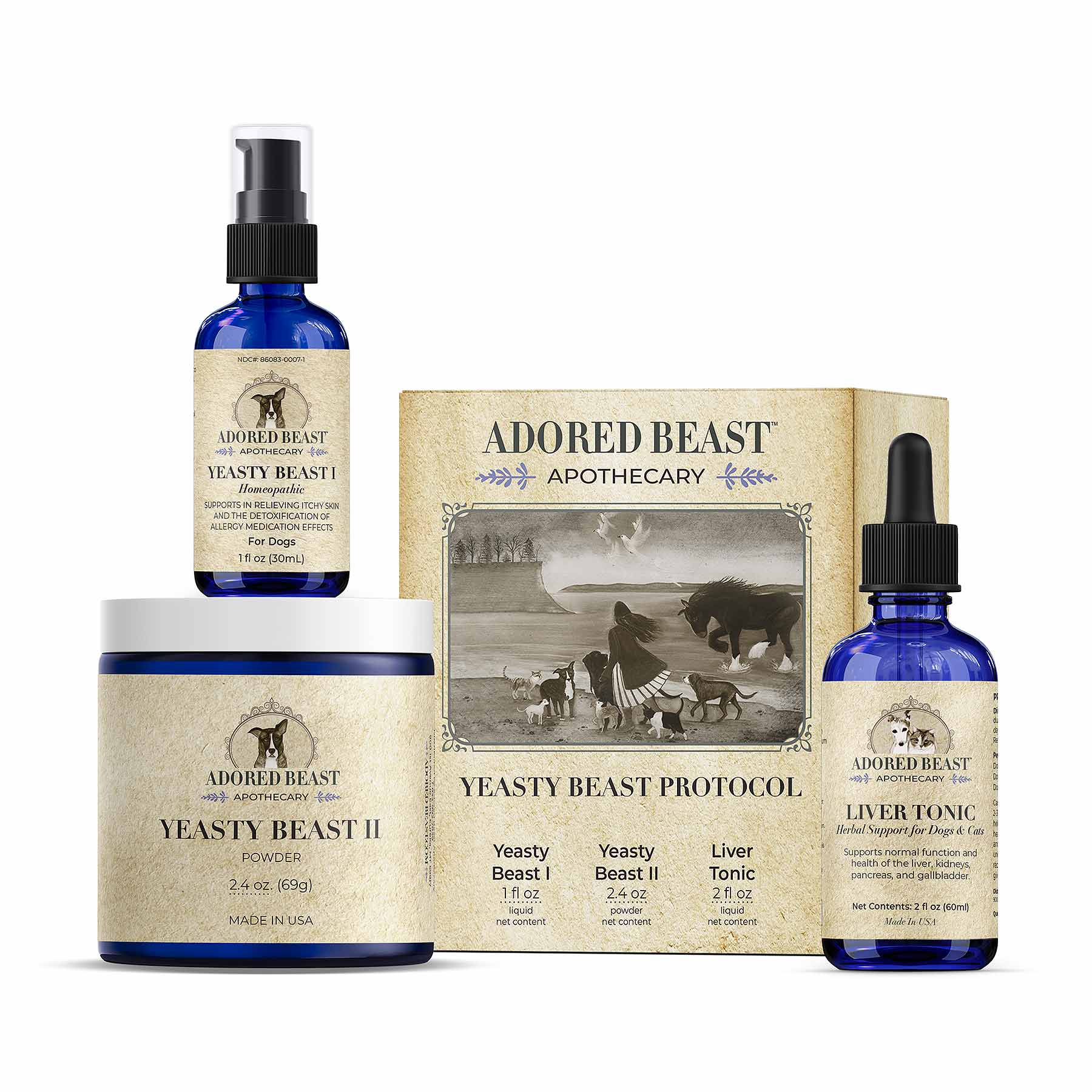 Yeasty Beast Protocol for Dogs - 3 product kit